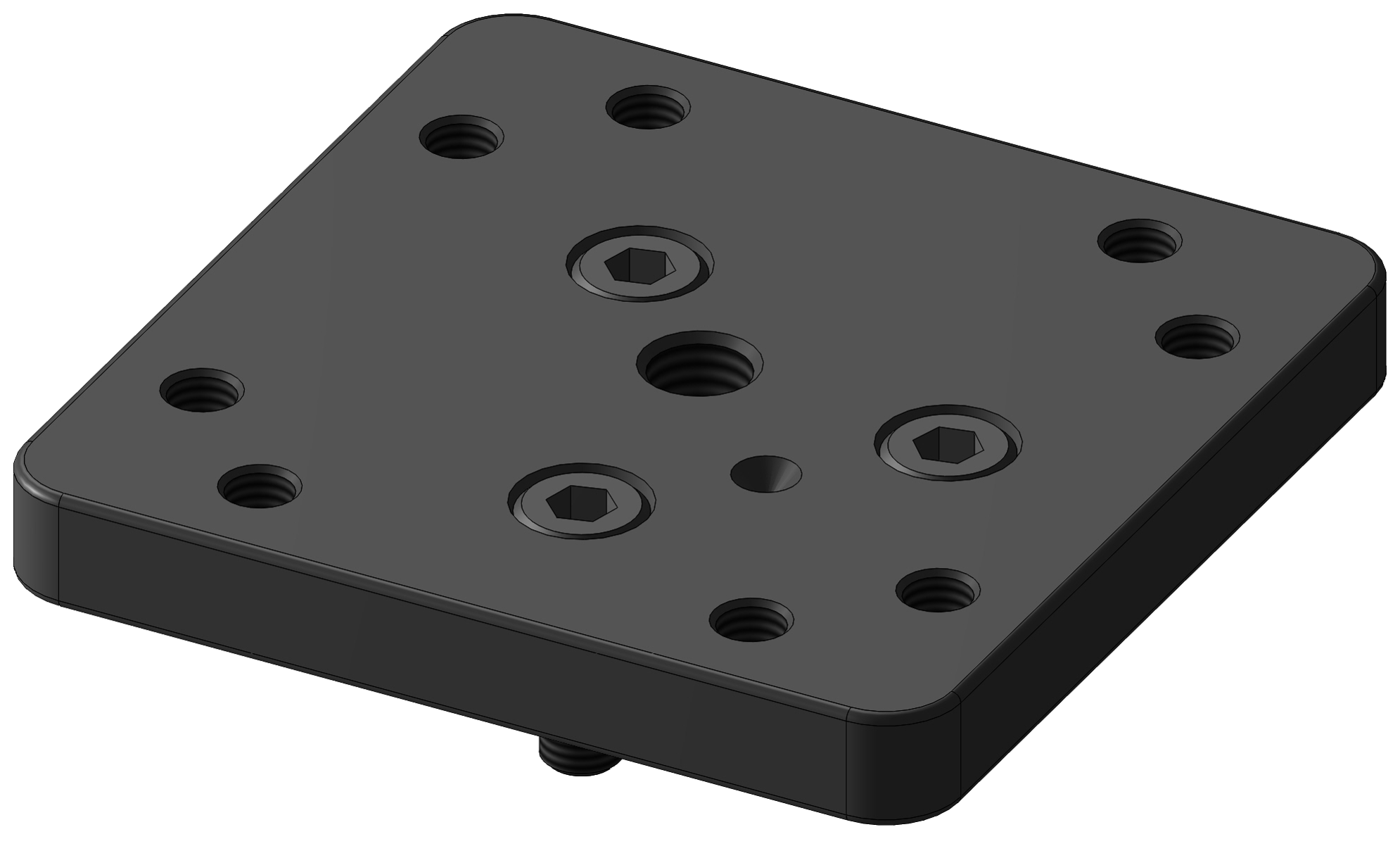 70x70 M12 Stem/Plate Caster End Mounting Kit